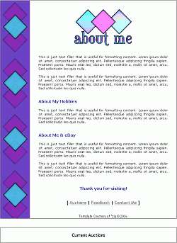 ebay about me page templates ebay about me page templates